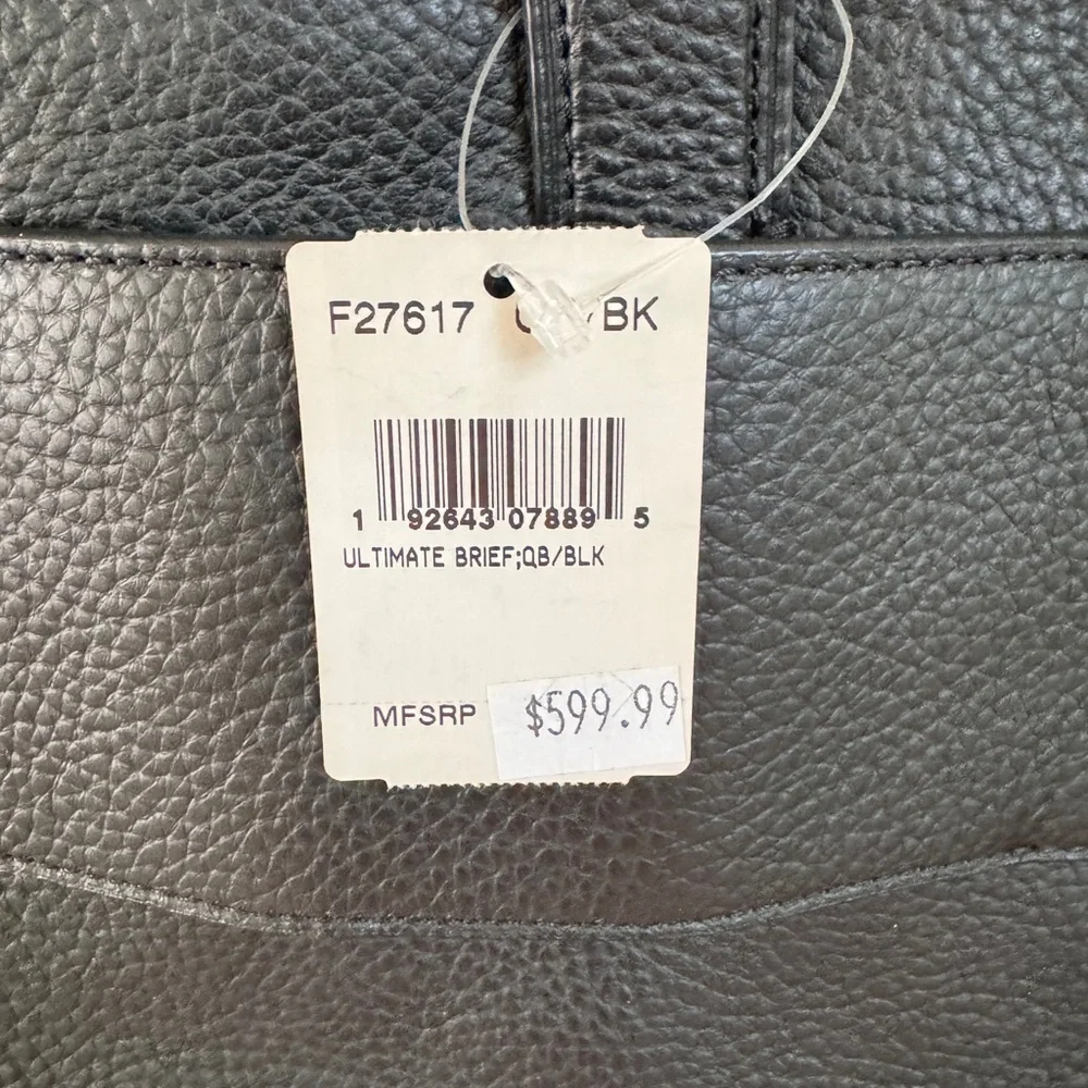 NWT Coach Hamilton Leather Briefcase Men's Business Bag Genuine Black F27617